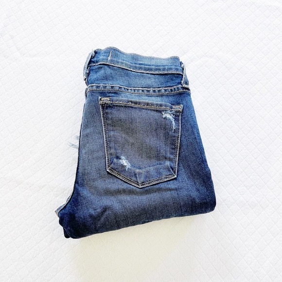 Flying Monkey Distressed Assymetric Hem Dk Wash Denim Jeans SZ25 - Picture 7 of 8